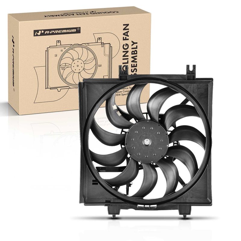 Right A/C Condenser Cooling Fan Assembly for Subaru Forester 14-18 WRX 15-21