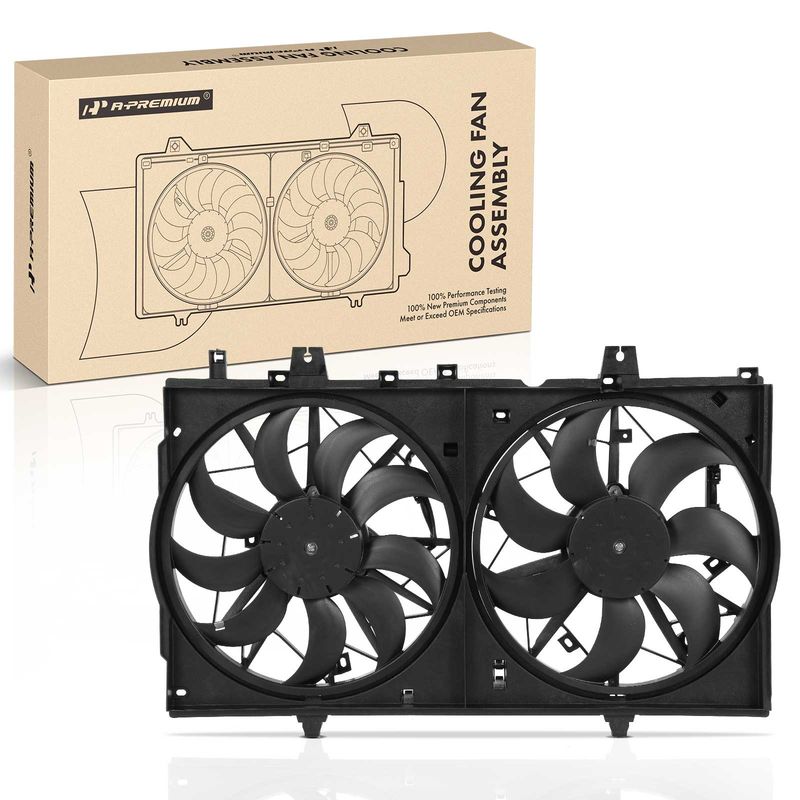 Engine Radiator Cooling Fan Assembly with Shroud for Nissan Rogue 2014-2020 2.5L