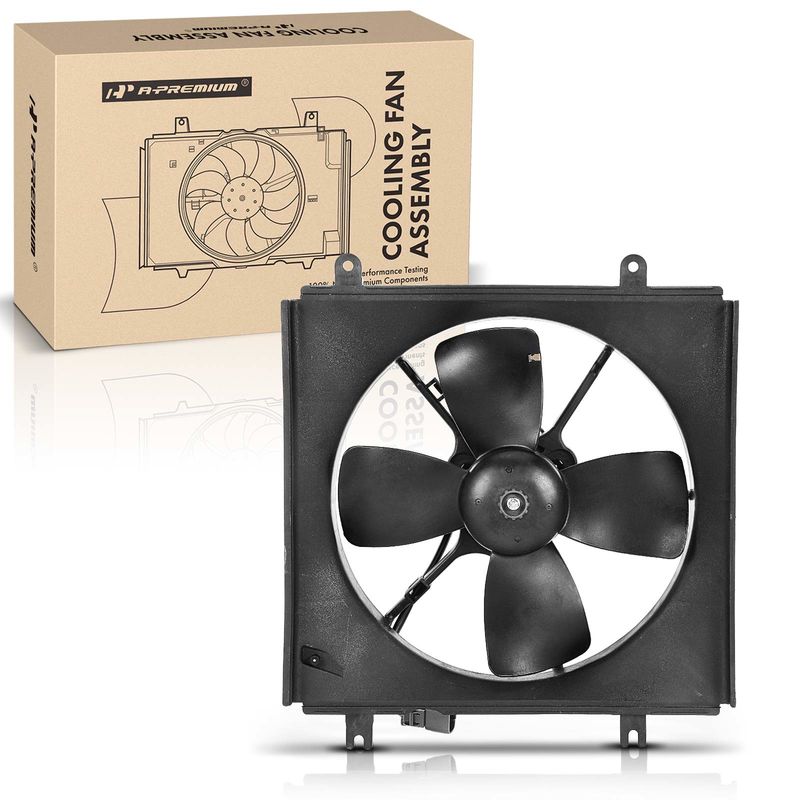 Engine Radiator Cooling Fan Assembly with Shroud for Honda CR-V 1997-2001 2.0L
