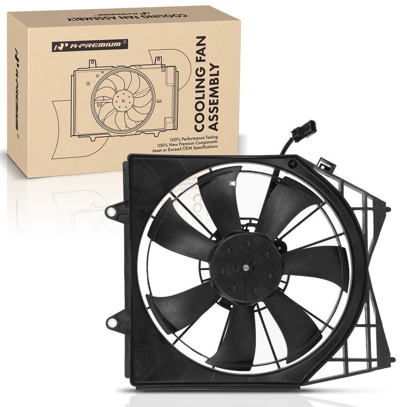 Right Engine Radiator Cooling Fan Assembly with Shroud for Honda Accord 18-22