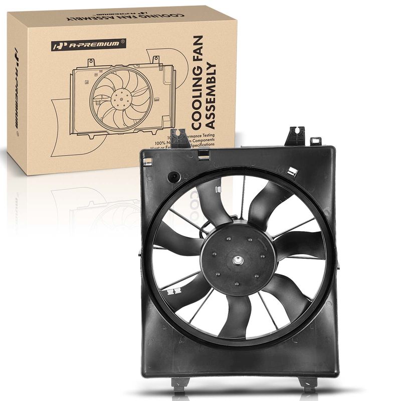 Right A/C Condenser Cooling Fan Assembly for Hyundai Veracruz 2007-2012 V6 3.8L