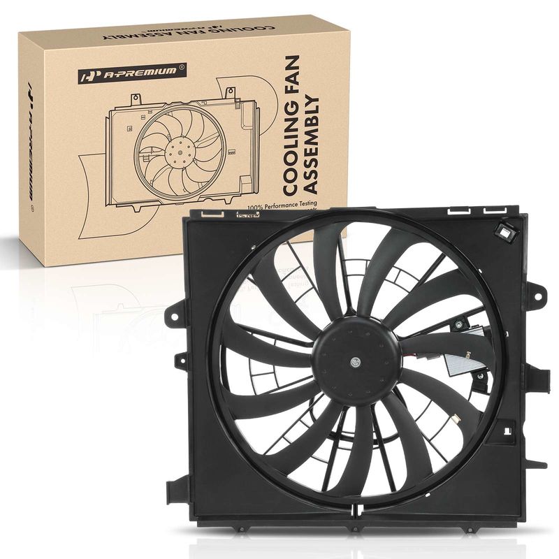 Radiator Cooling Fan Assembly with Shroud for Cadillac ATS 13-15 CTS 14-15