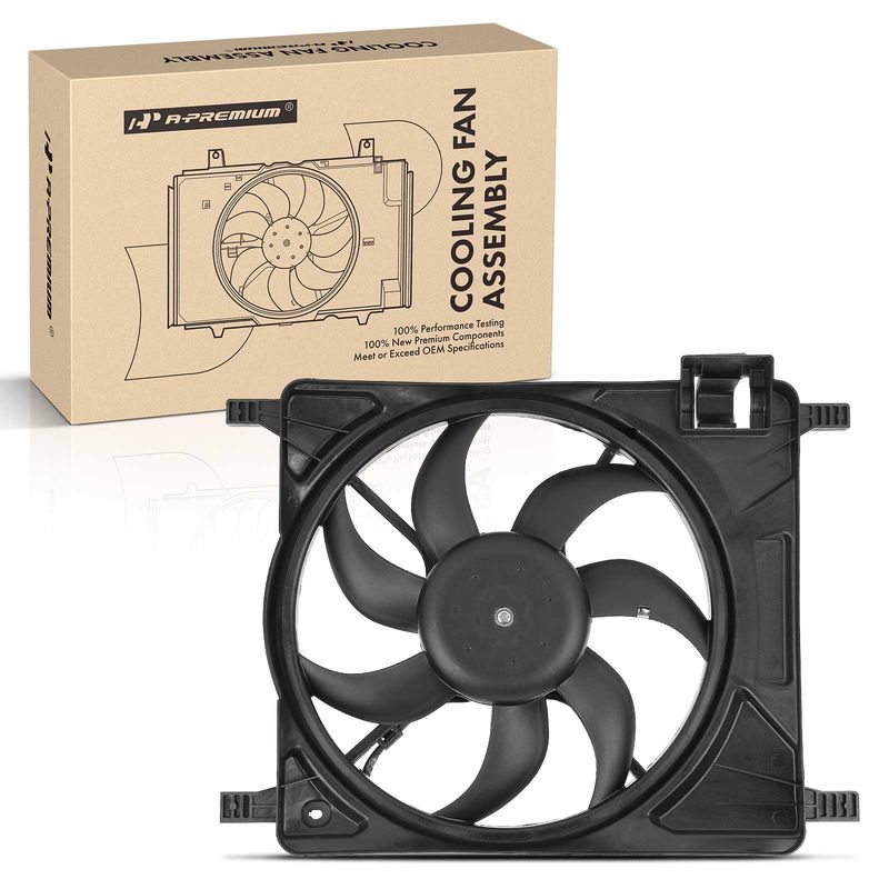 Radiator Cooling Fan Assembly with Shroud for Chevrolet Spark 11-15 Spark Classic