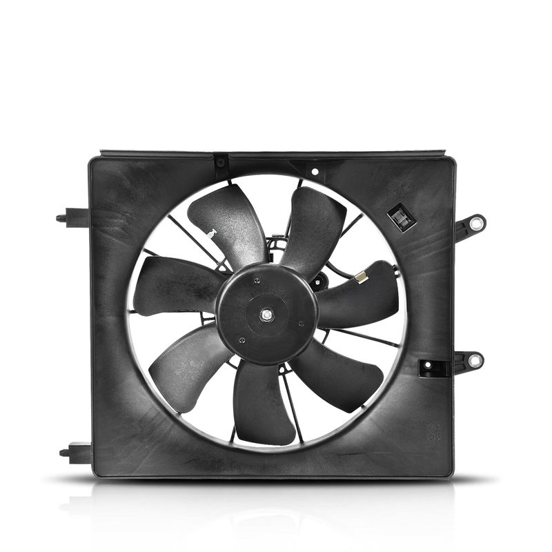Right A/C Condenser Cooling Fan Assembly with Shroud for Acura TSX 04-08 L4 2.4L