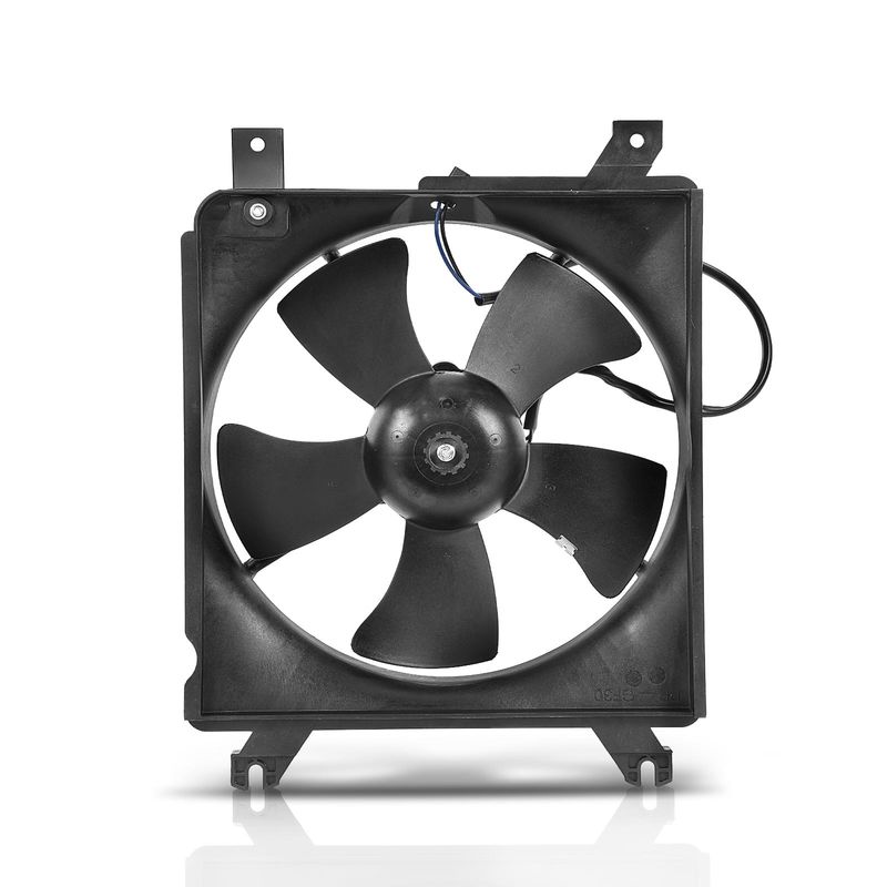 A/C Condenser Cooling Fan Assembly with Shroud for Mazda Miata 1999-2005 L4 1.8L
