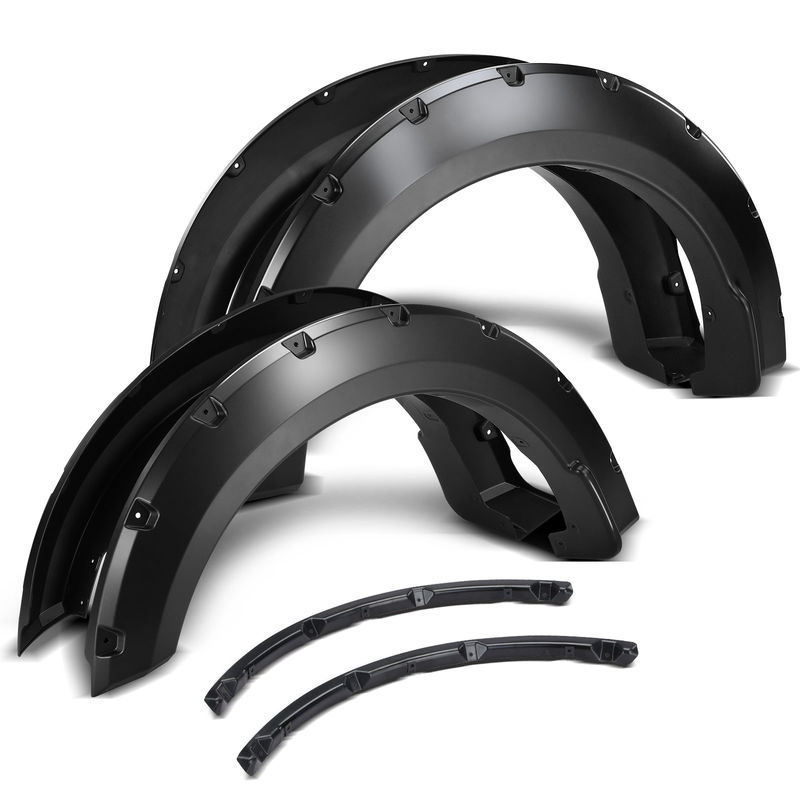 4x Front & Rear Pocket Rivet Style Fender Flare for Ford F-150 2018-2020 Pickup