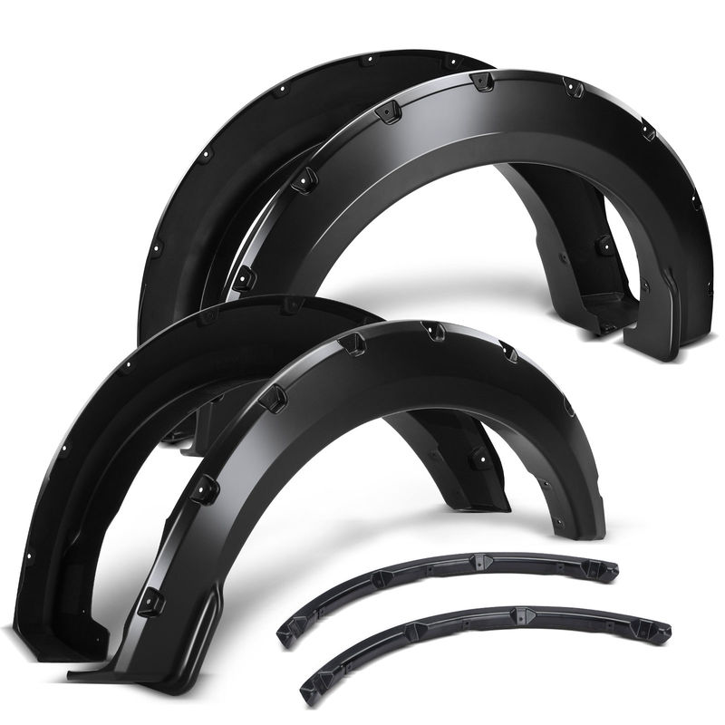4x Front & Rear Pocket Style Fender Flare for Ford F-150 2015-2017