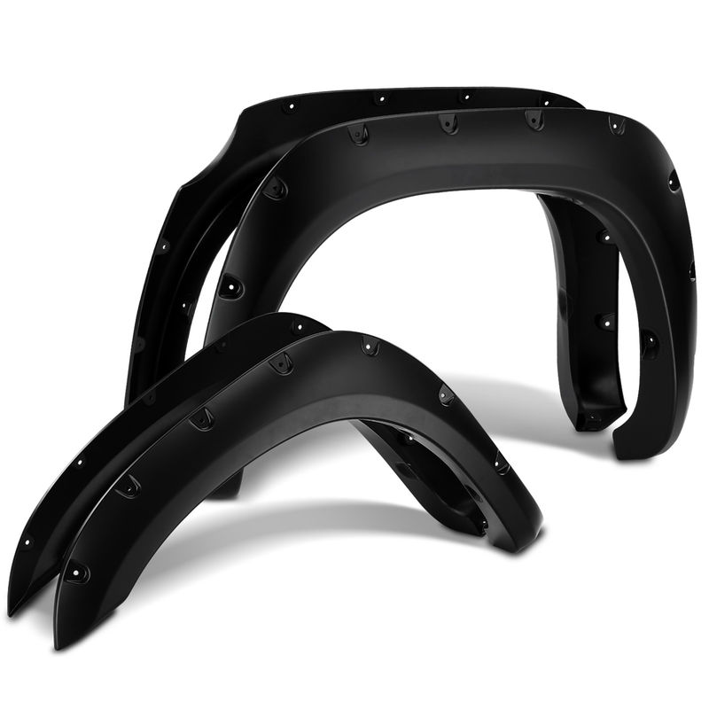 4x Front & Rear Pocket Rivet Style Fender Flare for Toyota Tundra 07-13 Pickup