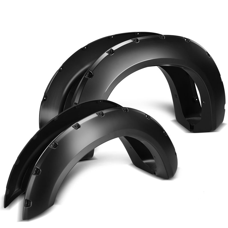 4x Front & Rear Pocket Style Fender Flare for Ford F-250 F-350 Super Duty 11-16