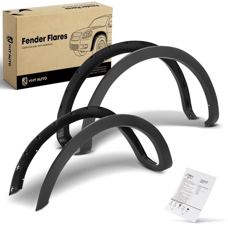 4x Front & Rear OE Factory Style Shiny Fender Flare for Ford F-150 2004-2008