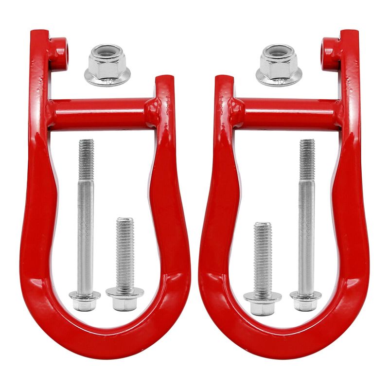 2x Red Front Tow Hooks for Chevy Silverado GMC Sierra 1500 2007-2019