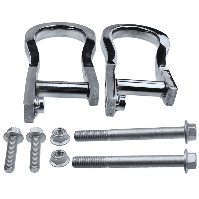 2x Chrome Front Tow Hooks for Chevrolet GMC Silverado Sierra 1500 2007-2019