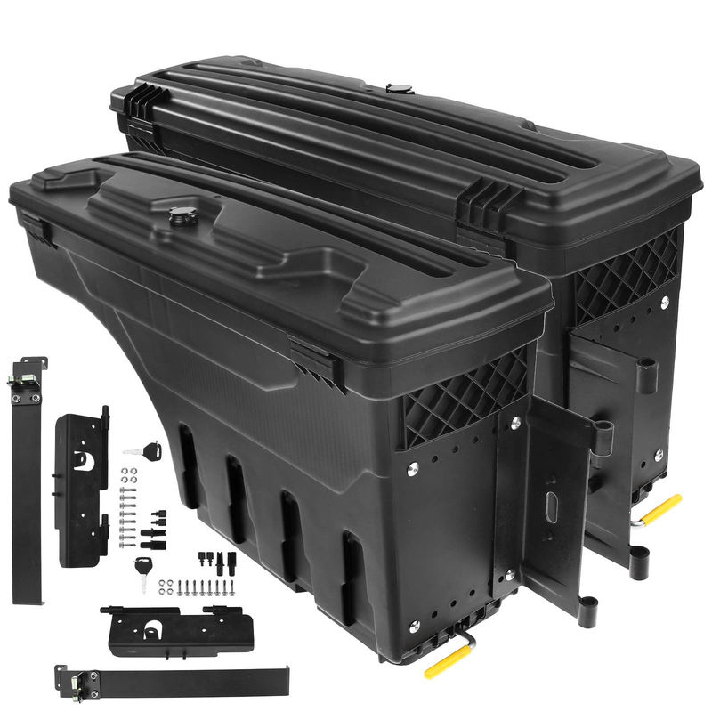 2x Rear Truck Bed Storage Box Toolbox for Chevy C1500 GMC K1500 Dodge Ram Ford