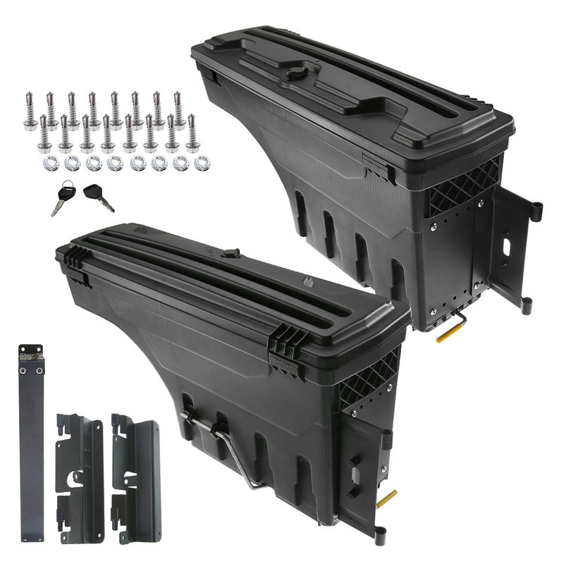 2x Rear Truck Bed Storage Box Toolbox with Lock for Chevy Silverado 1500 GMC