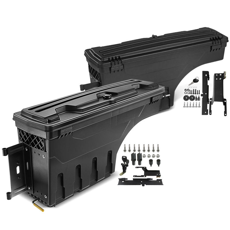 2x Left & Right Lockable Storage Box Truck Bed Tool Box for Ford F-150 2020 2021