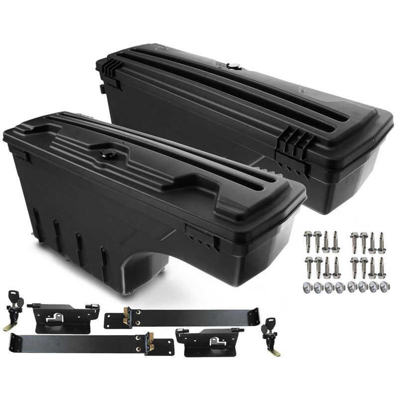 2x Left & Right Lockable Storage Truck Bed Tool Box for Dodge Ram 1500 2500 3500