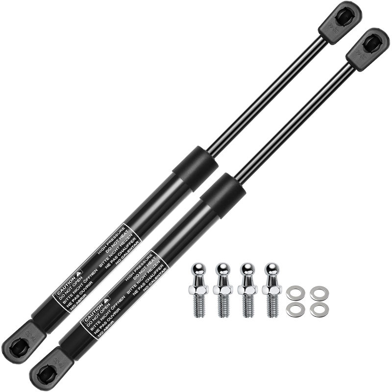 2x Universal Lift Supports Gas Struts with Spike Extended Length 13.03in. 35lbs