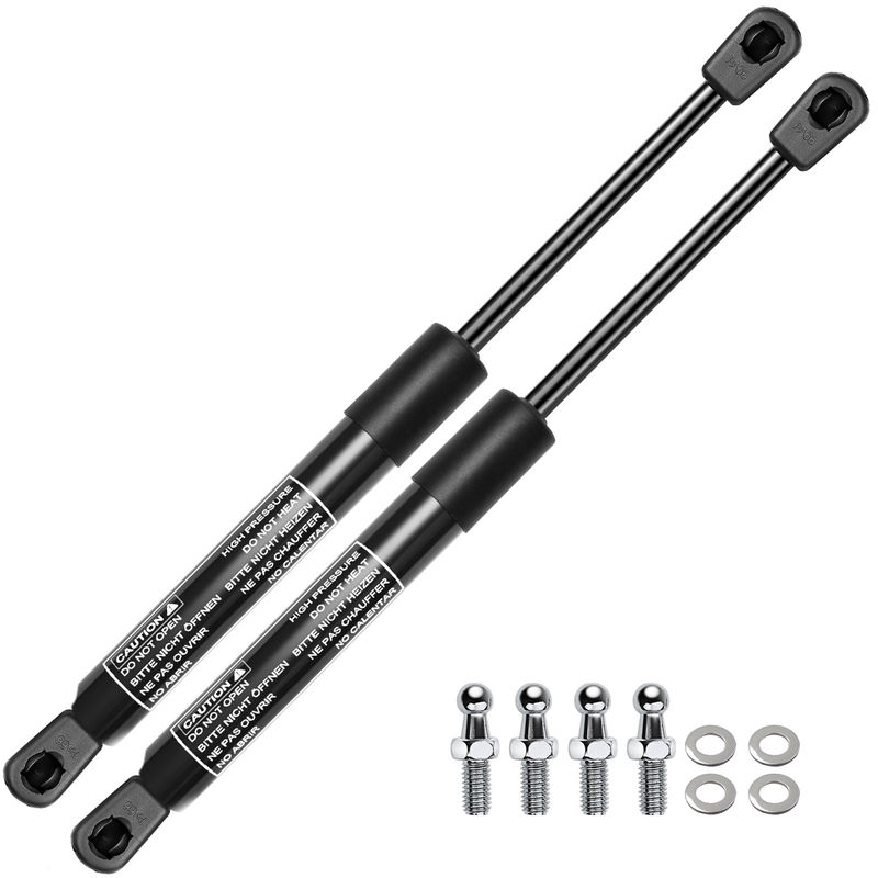2x Universal Lift Supports Gas Struts with Spike Extended Length 17.13in. 45lbs