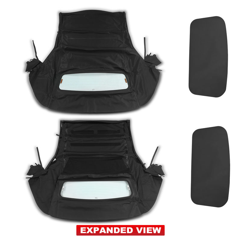 Black Convertible Soft Top with Glass Window for Ford Mustang 2005-2014