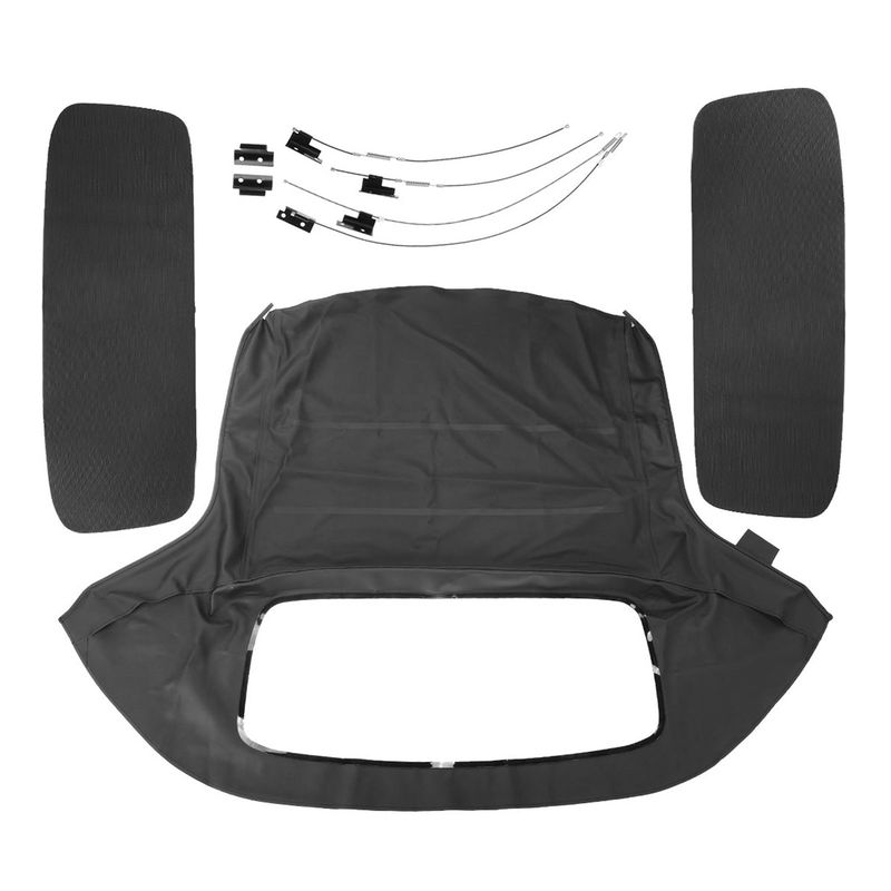 Twill Convertible Soft Top w/ Plastic Rear Window for BMW E36 Z3 1996-2002 Black