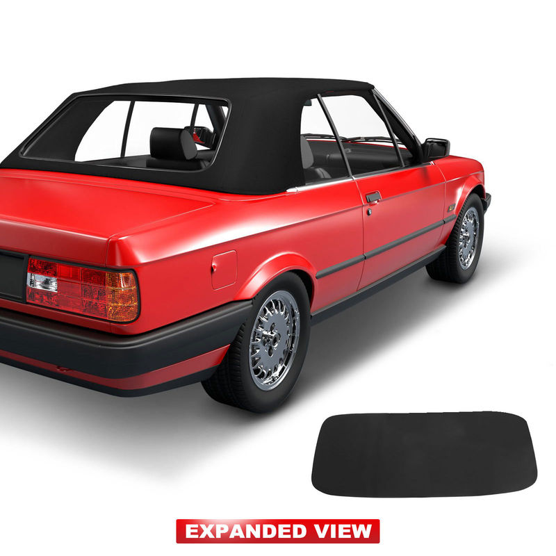 Convertible Soft Top with Clear Plastic Window for BMW E30 E36 325i 318i Black