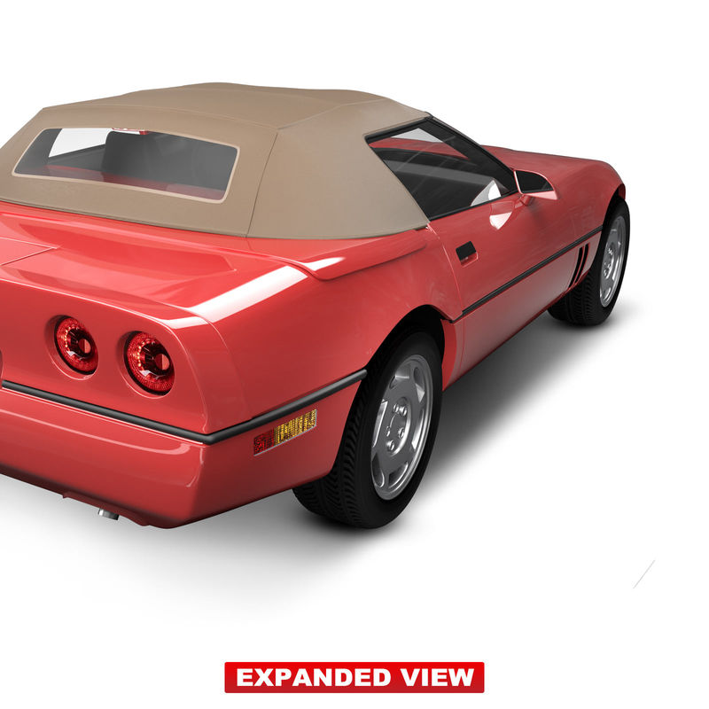 Convertible Soft Top w/ Plastic Window for Chevrolet Corvette 1986-1993 Tan