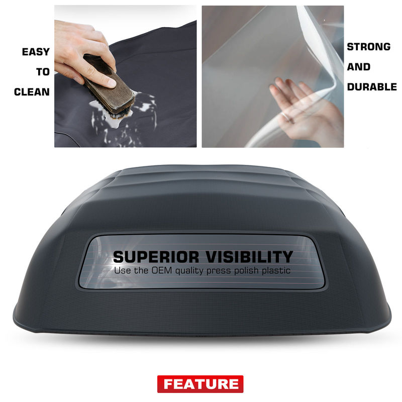 Blakc Convertible Soft Top with Plastic Window for Porsche Boxster 1997-2002
