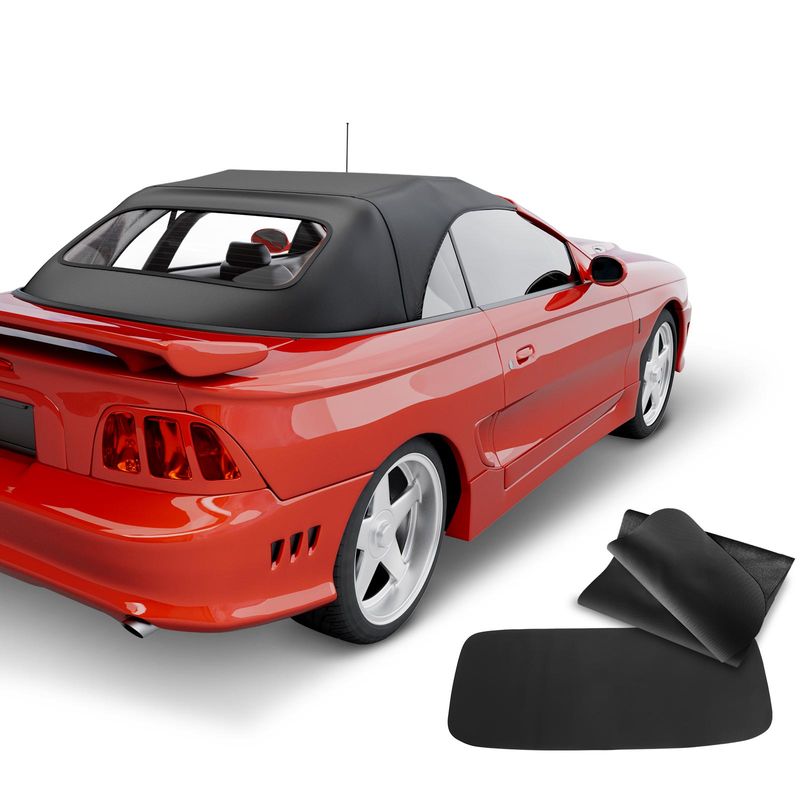 Black Convertible Soft Top with Glass Window for Ford Mustang 1994-2004