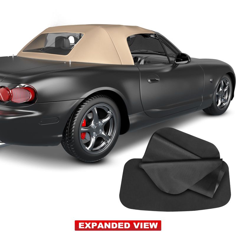 Convertible Soft Top w/ Plastic Rear Window for Mazda Miata 1990-2005 Tan Color