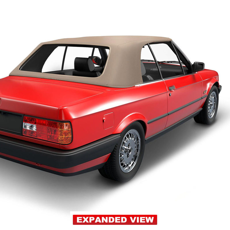 Convertible Soft Top with Clear Plastic Window for BMW E30 E36 318i 325i Tan