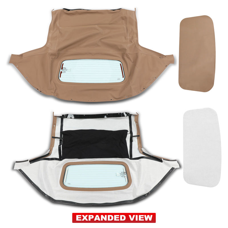 Tan Convertible Soft Top with Glass Window for Mazda Miata 1990-1997 1999-2005