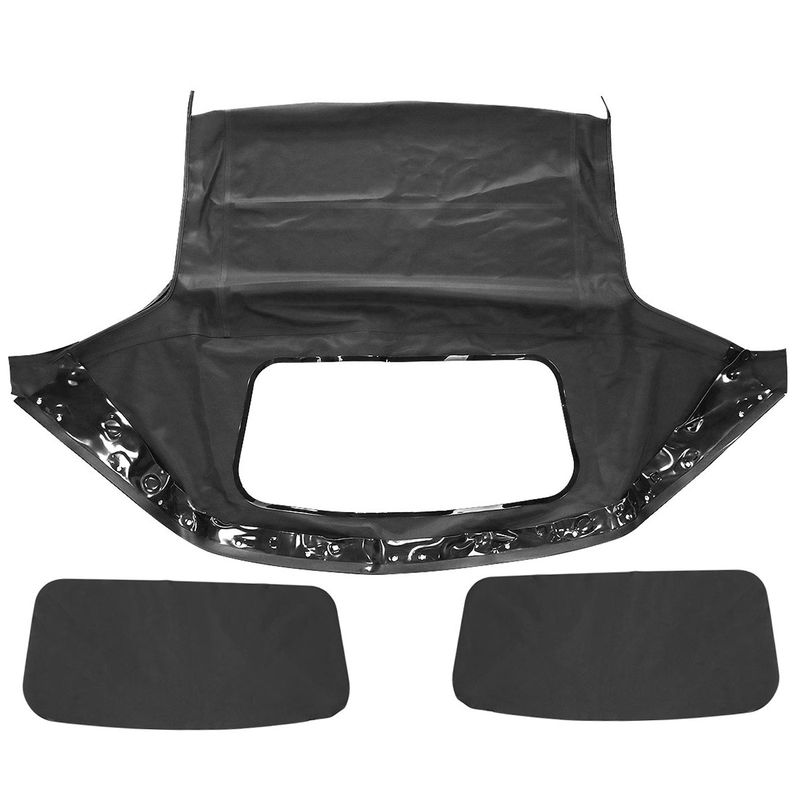 Convertible Soft Top with Plastic Rear Window for Mazda Miata 1990-2005 Black