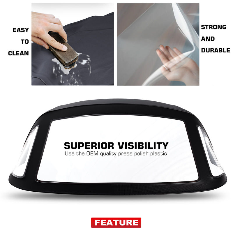 Black Convertible Soft Top with 3Pcs Plastic Window for MG MGB 1971-1980