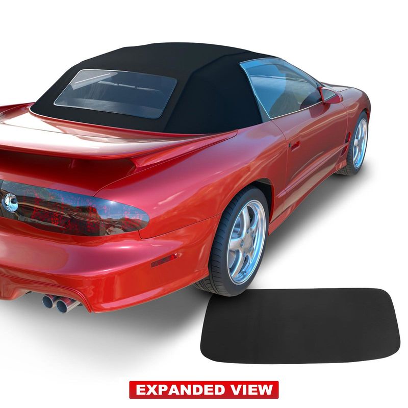 Convertible Soft Top w/Clear Plastic Window for Chevy Camaro Pontiac 94-02 Black
