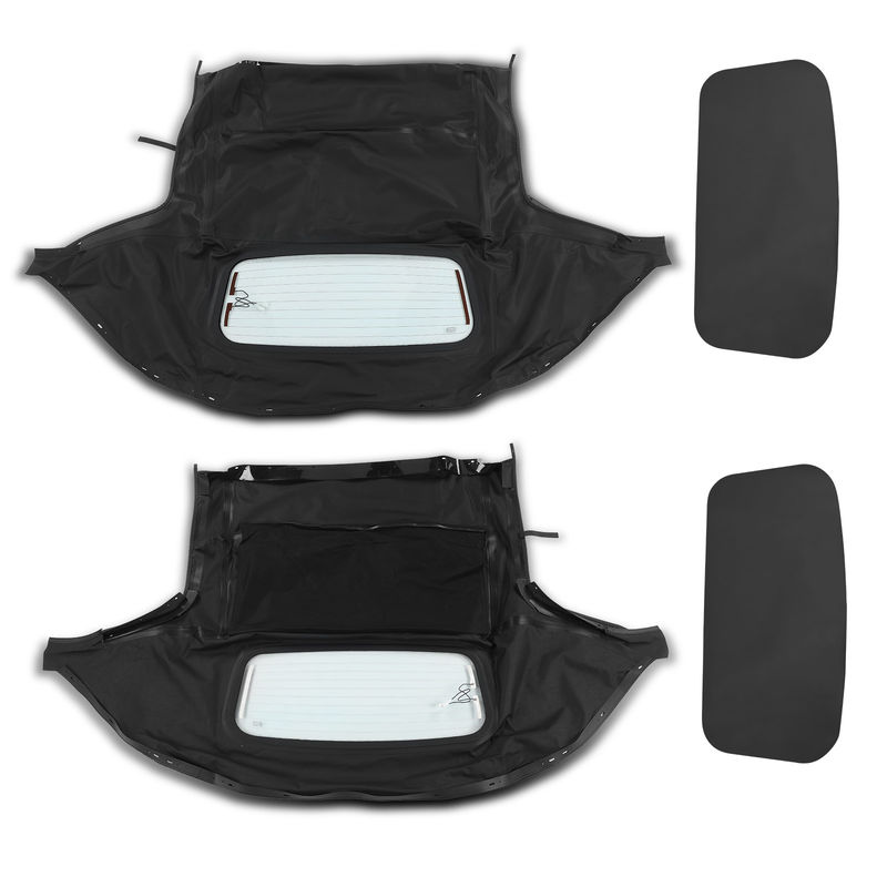 Black Convertible Soft Top with Glass Window for Mazda Miata 1990-1997 1999-2005