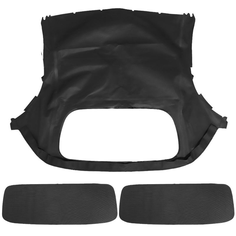 Convertible Soft Top w/ Clear Plastic Window for Porsche 986 Boxster 97-02 Black