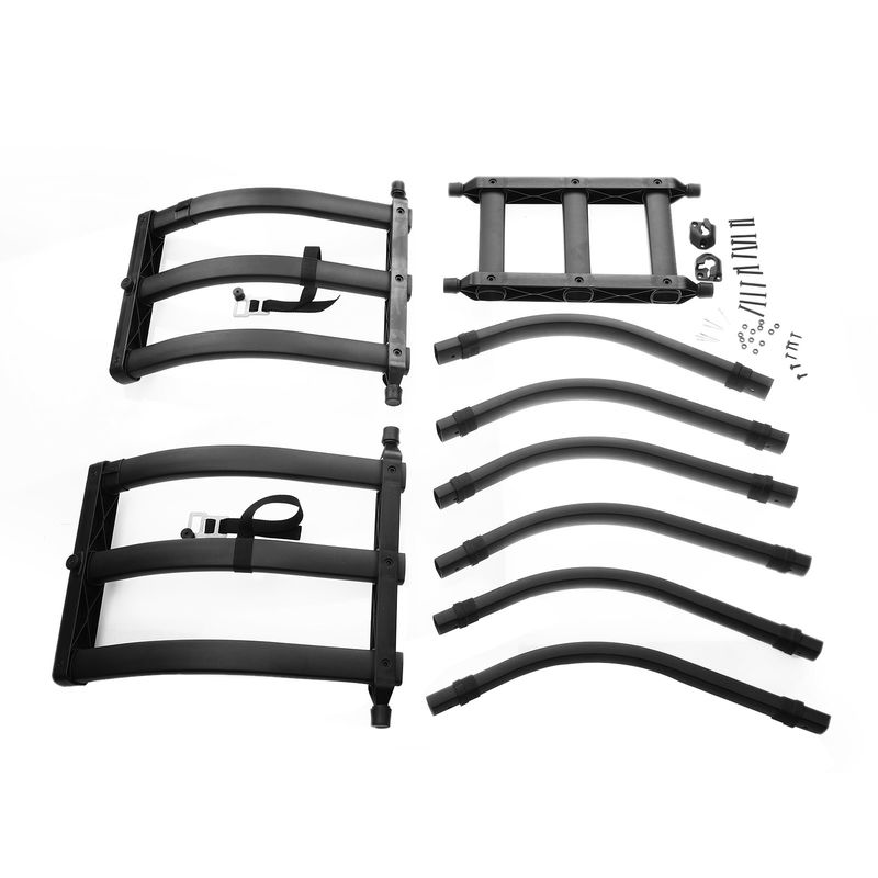 Black Rear Tailgate Stowable Bed Extender Kit for Dodge Ram 1500 Ram 2500