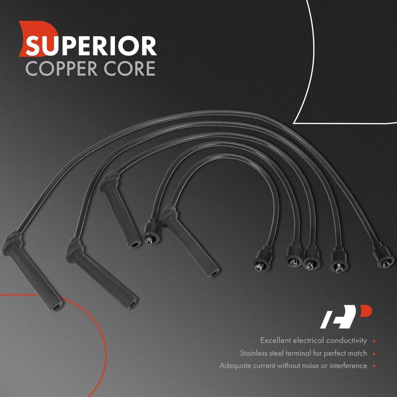 5x Spark Plug Wire Set for Saab 9-3 1999-2001 900 1994-1998 L4 2.0L 2.3L