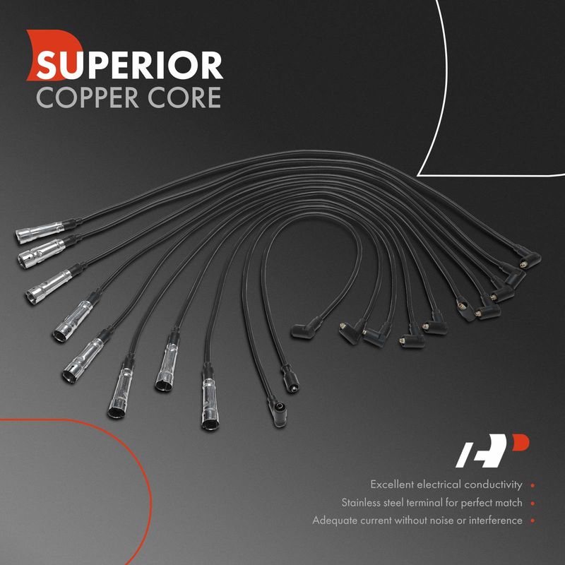 10x Spark Plug Wire Set for Mercedes-Benz 380SE 84-85 450SE 450SL 500SEC W126
