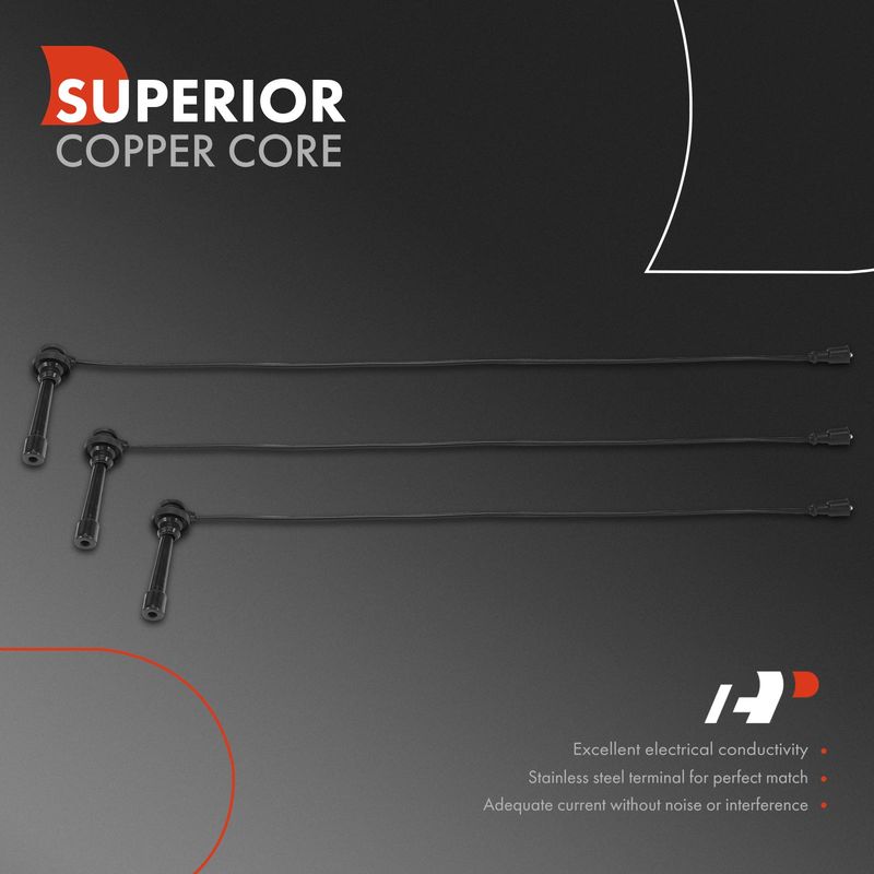 3x Spark Plug Wire Set for Mitsubishi Montero 2003-2006 V6 3.8L