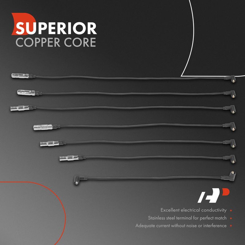 7x Spark Plug Wire Set for Volkswagen Golf 95-98 Passat 93-97 Jetta Corrado 2.8L