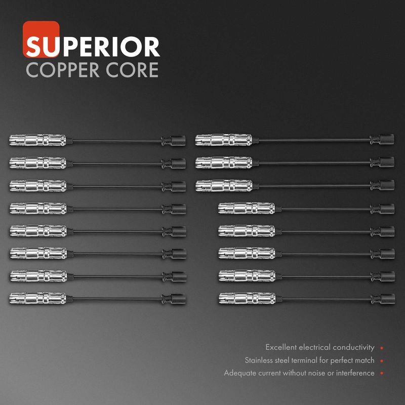 16x Spark Plug Wire Set for Mercedes-Benz C43 AMG CLK430 CLS500 E430 ML430 S430