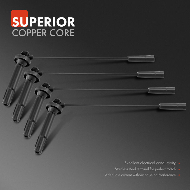 4x Spark Plug Wire Set for Subaru Forester 1999-2004 Impreza Legacy Mazda MPV