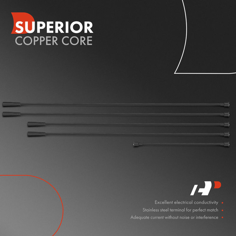 5x Spark Plug Wire Sets for Jeep CJ3 CJ5 CJ6 59-60 68-71 Willys 2.2L 2.6L