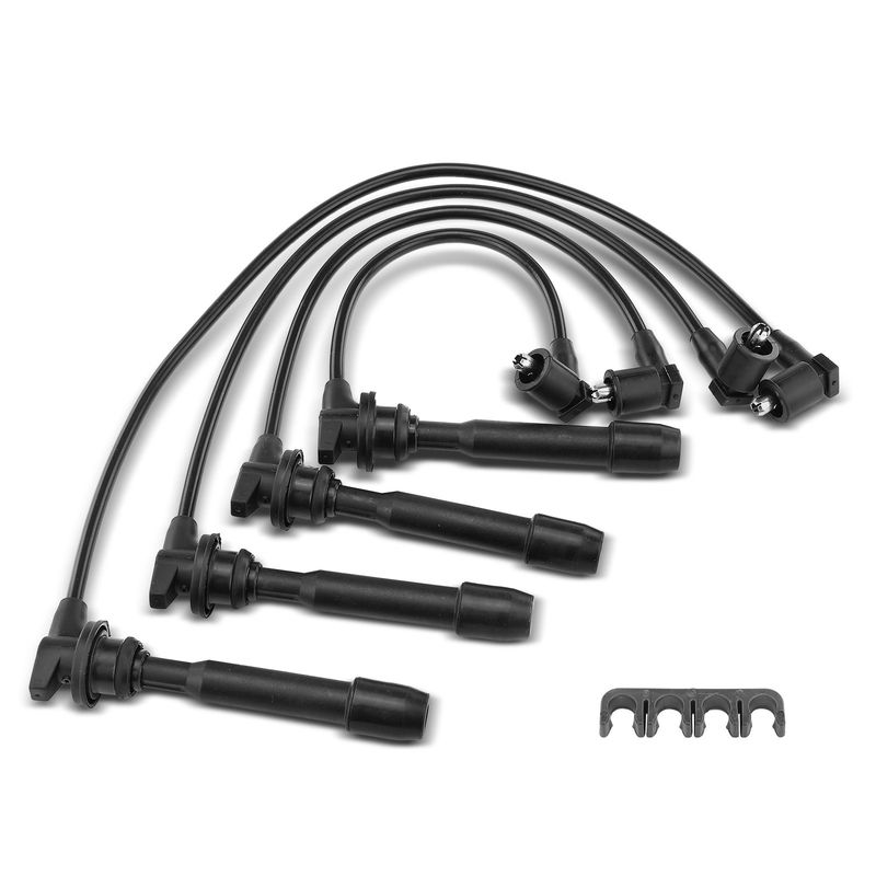 4x Spark Plug Wire Set for Hyundai Elantra Tiburon Tucson Kia Spectra Sportage