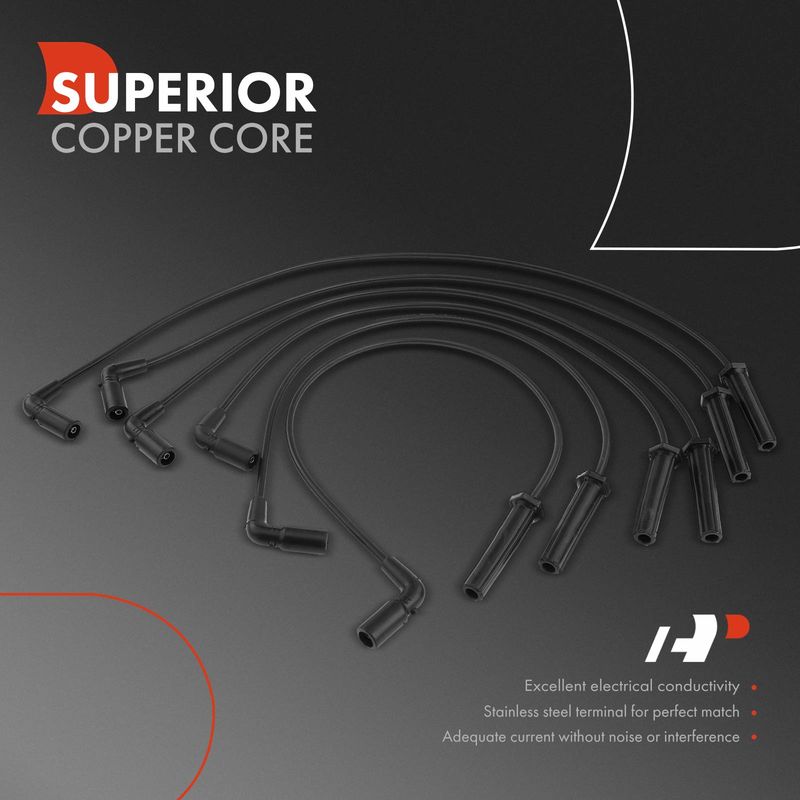6x Spark Plug Wire Set for Chevrolet Silverado Express GMC Sierra 1500 4.3L