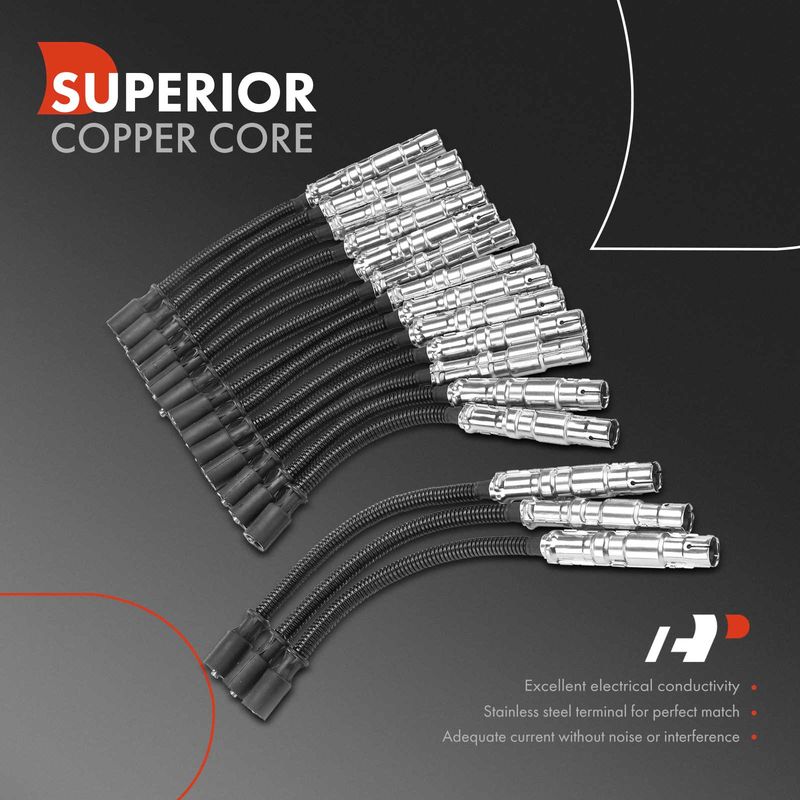 16x Spark Plug Wire Set for Mercedes-Benz W202 W210 CL500 98-05 CLS500 S500 G500