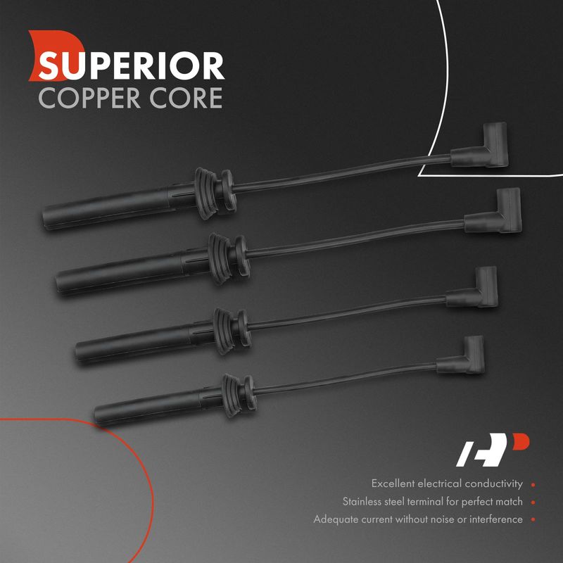 4x Spark Plug Wire Set for Mini Cooper 2002-2008 L4 1.6L SOHC