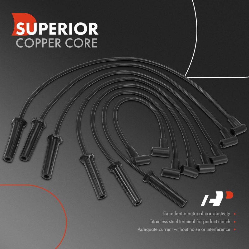 7x Spark Plug Wire Set for Jeep Cherokee 1984-1986 Comanche Wagoneer 2.8L 8mm