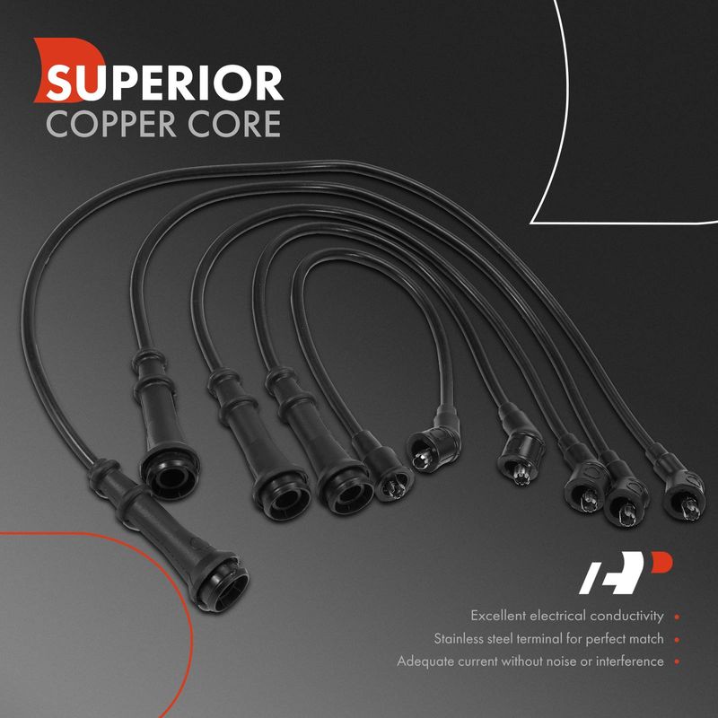 5x Spark Plug Wire Set for Nissan Sentra 1982-1988 Micra 310 L4 1.6L 1.5L